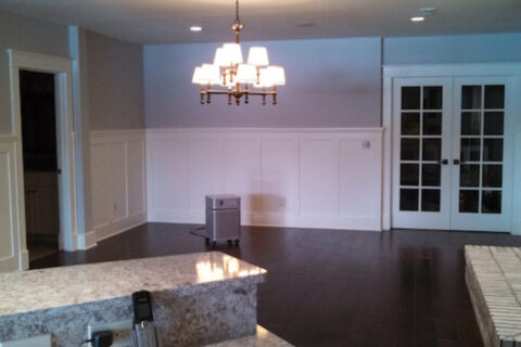 New painted home with celling lamp