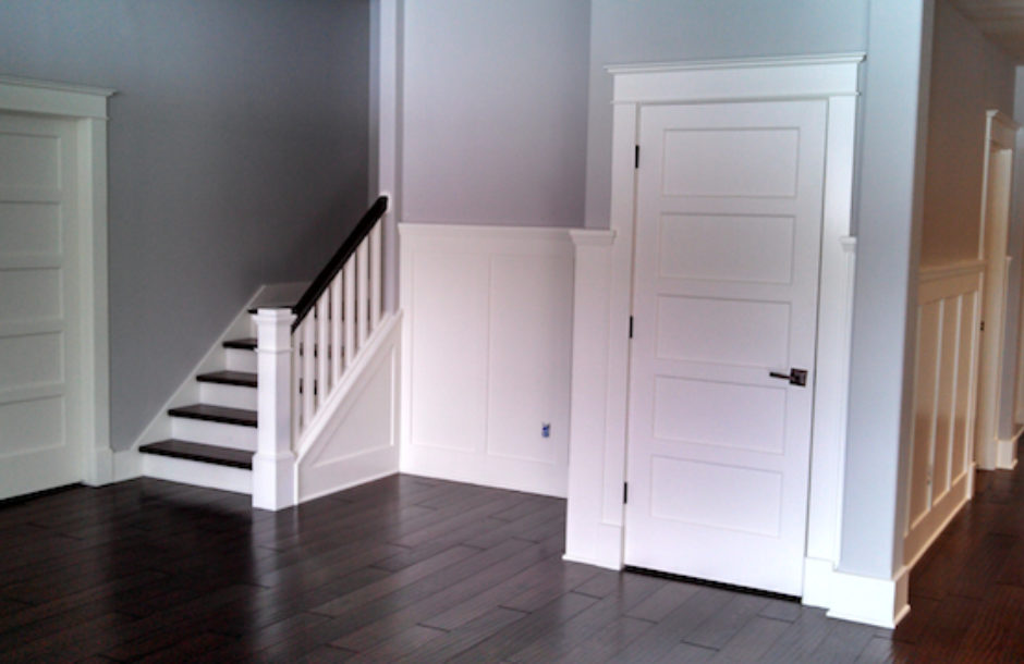 Painted new home with stair area